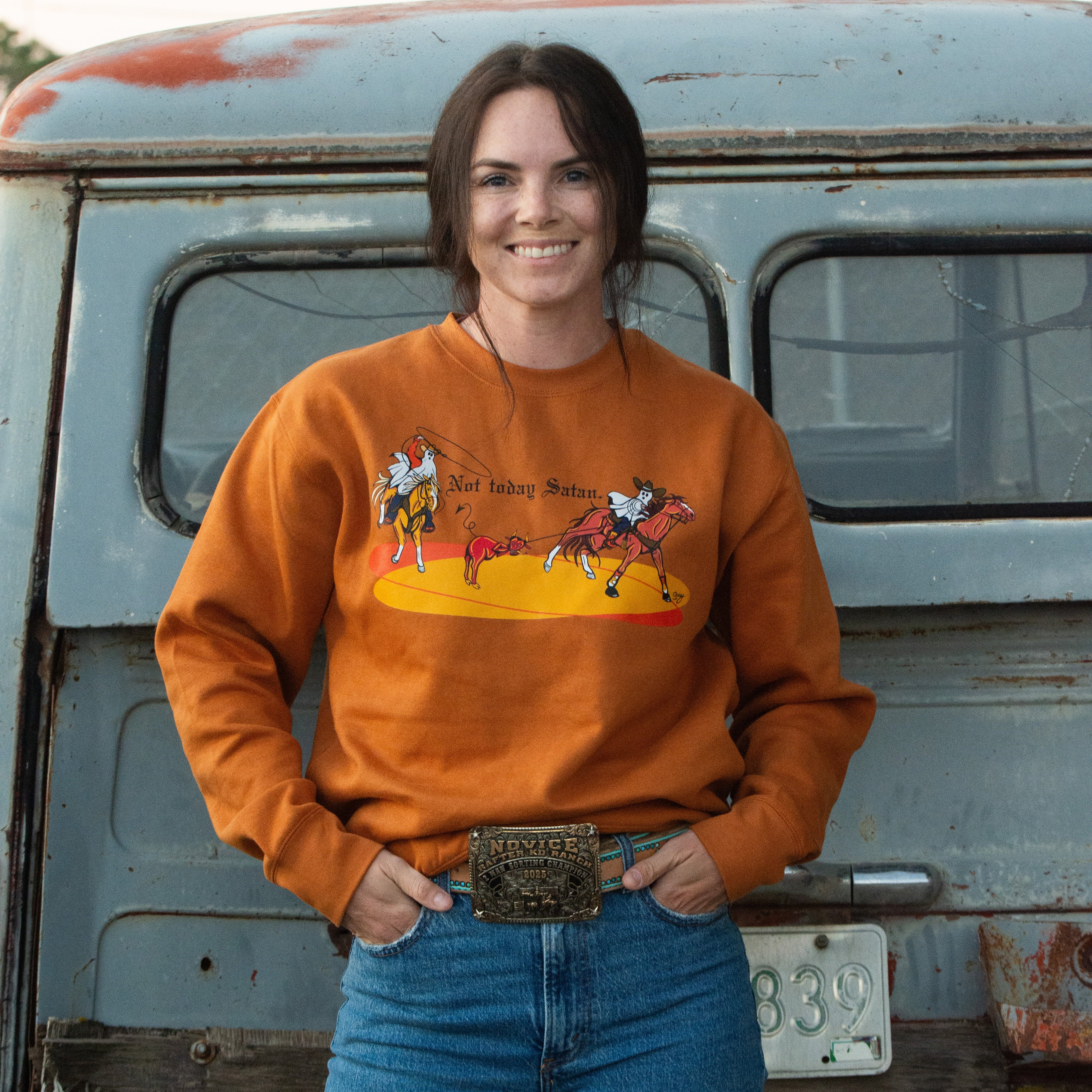 Not Today, Satan Crew Sweatshirt