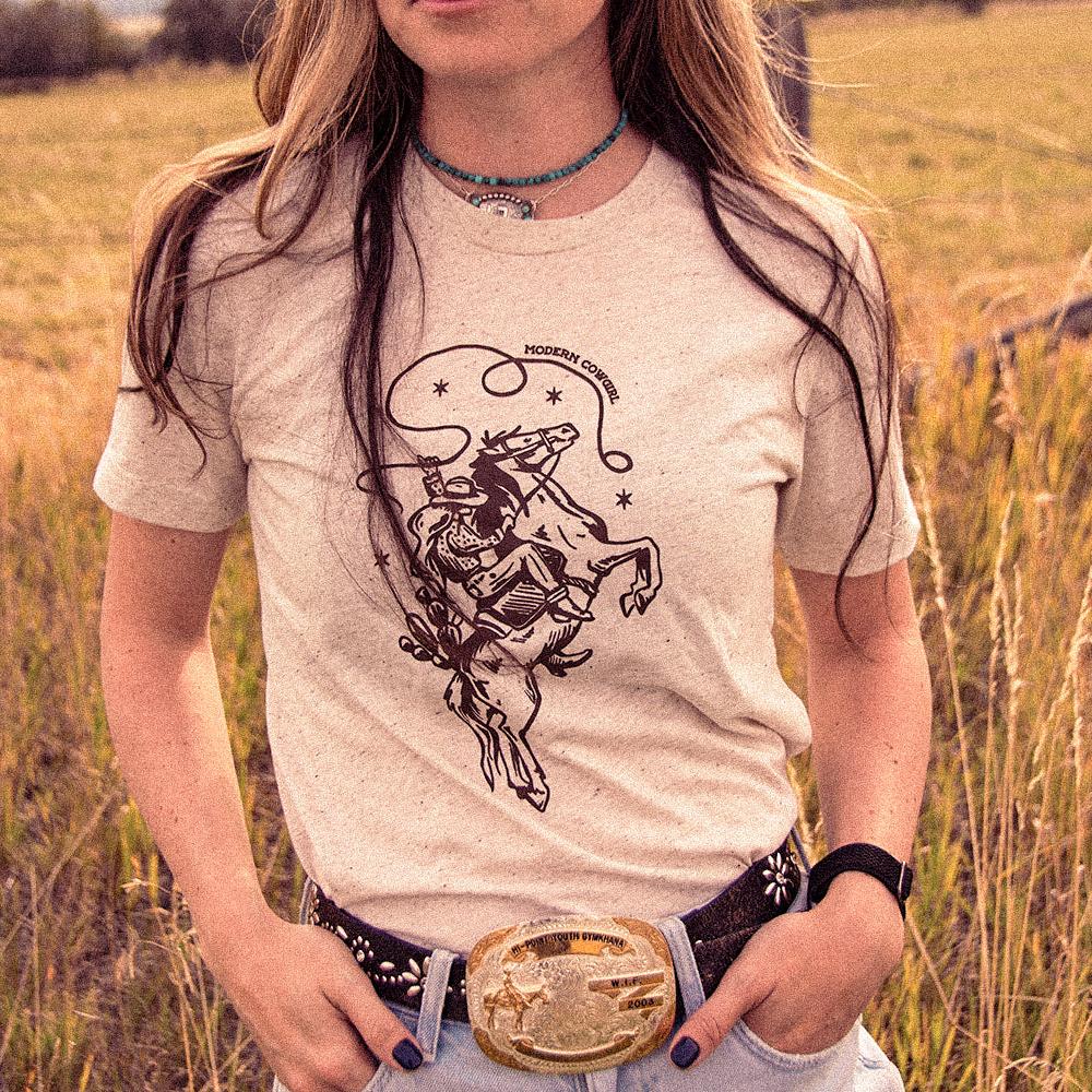 Wranglin Stars Cowgirl Tee