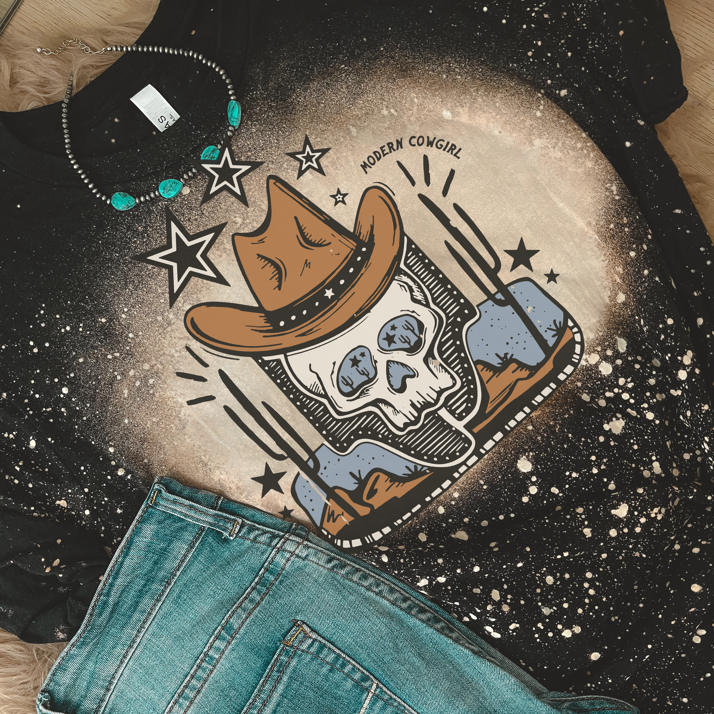 Skull Cowboy Tee - The Modern Cowgirl