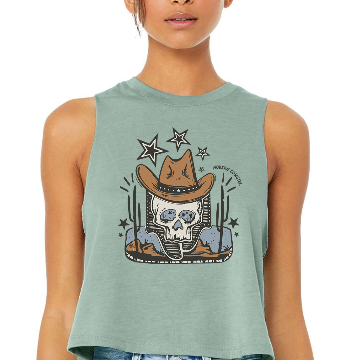 Skull Cowboy Crop - The Modern Cowgirl