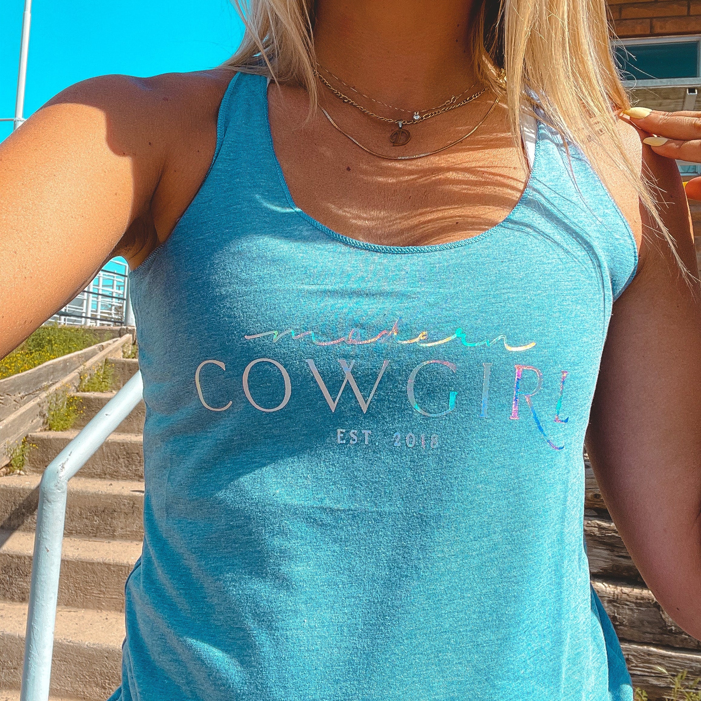 Custom Modern Cowgirl Razorback Tank - The Modern Cowgirl
