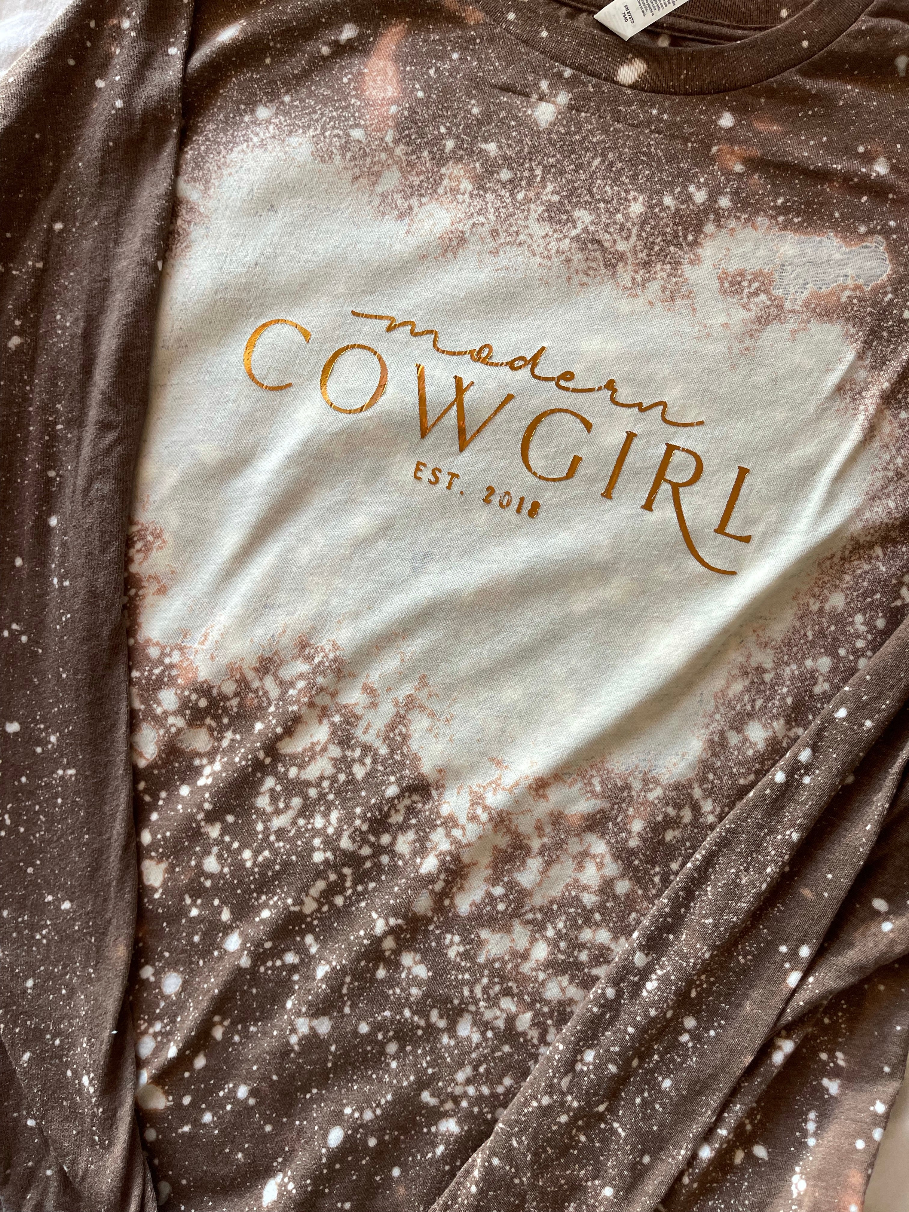 Custom Acid Wash Longsleeve - The Modern Cowgirl