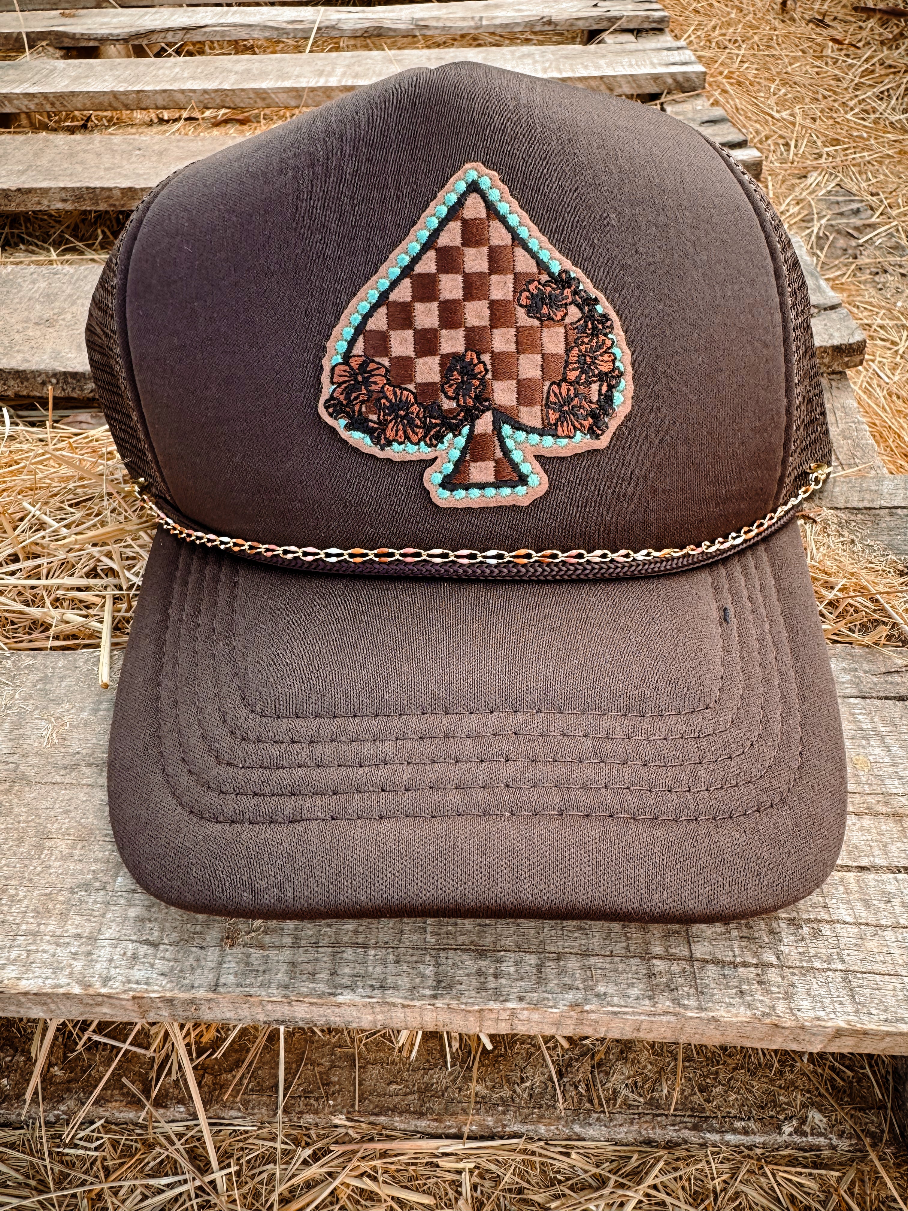 Checkered Heart Hat