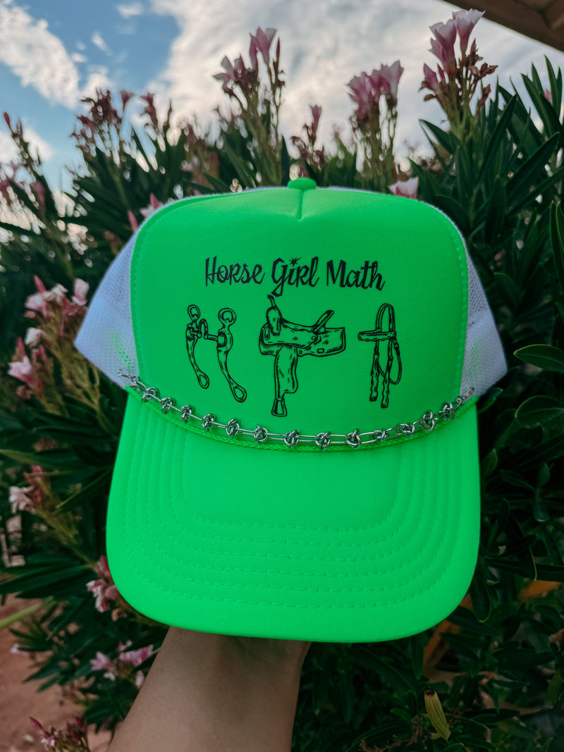 Horse Girl Math Foam Hat