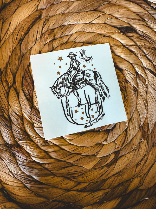 Lone Cowgirl Sticker