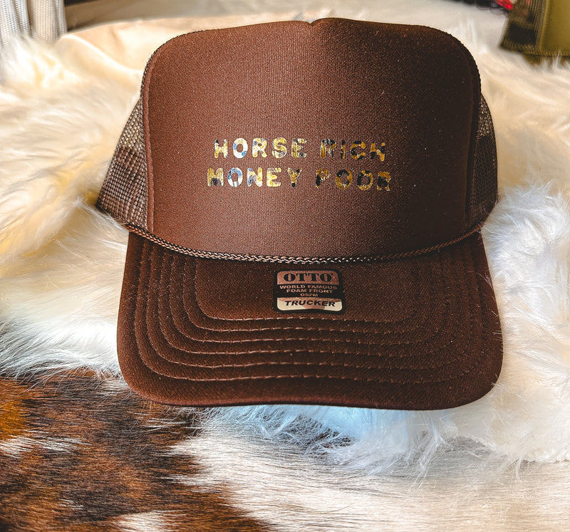 Horse Rich Foam Brown Hat