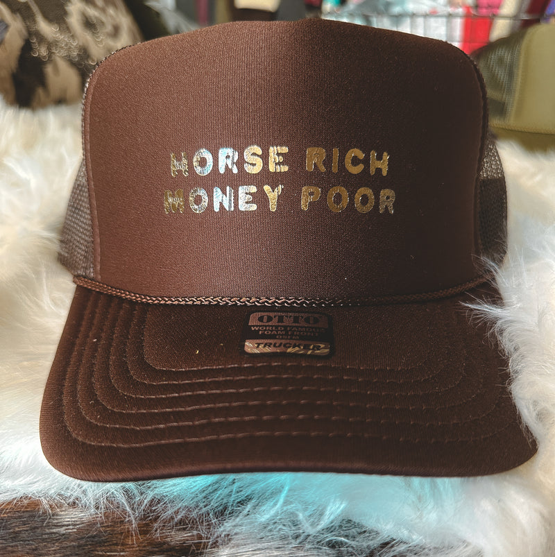 Horse Rich Foam Brown Hat