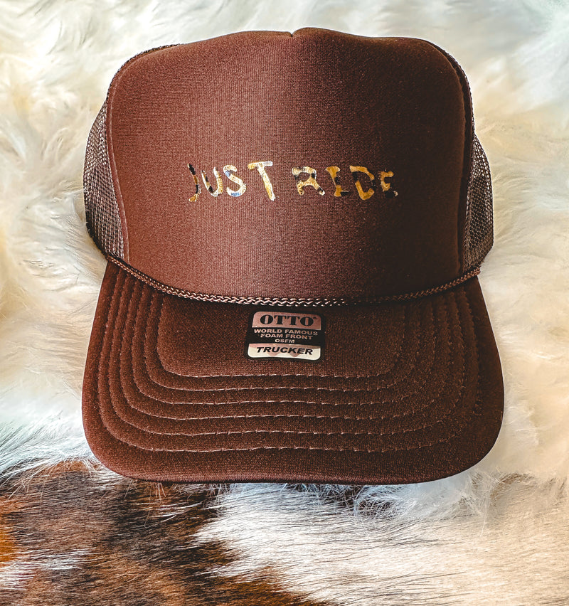 Just Ride Brown Hat