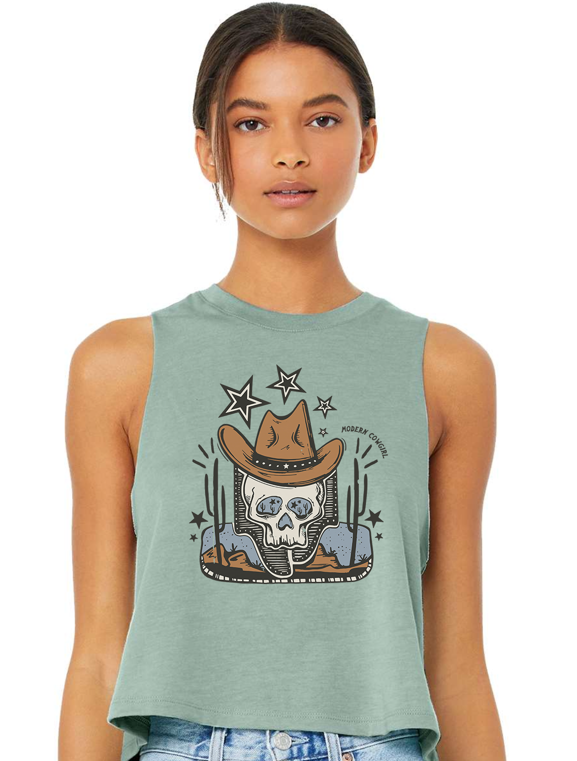 Skull Cowboy Crop - The Modern Cowgirl 