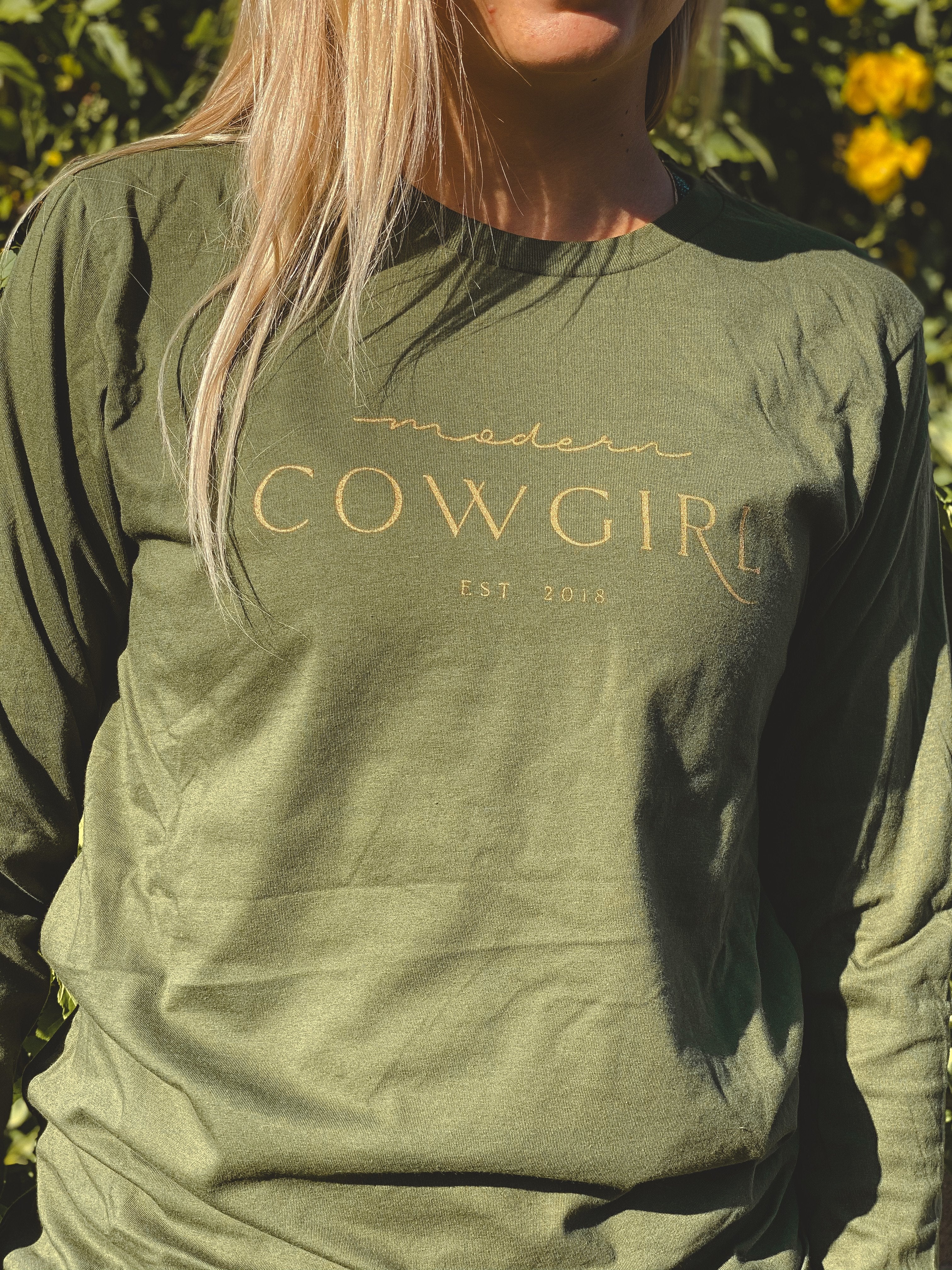 Custom Modern Cowgirl Long Sleeve Tee - The Modern Cowgirl 