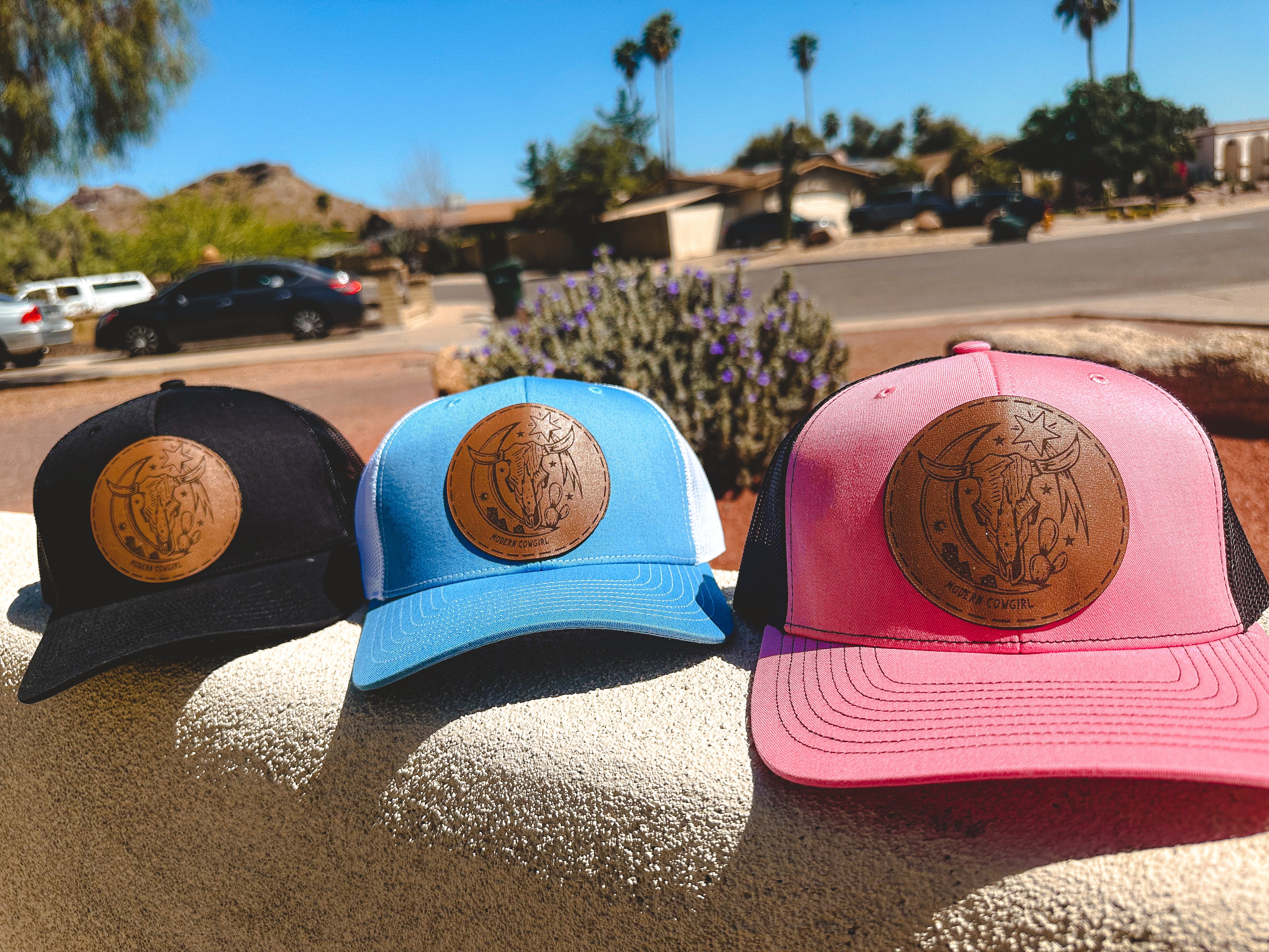 Desert Night Leather Patch Hat