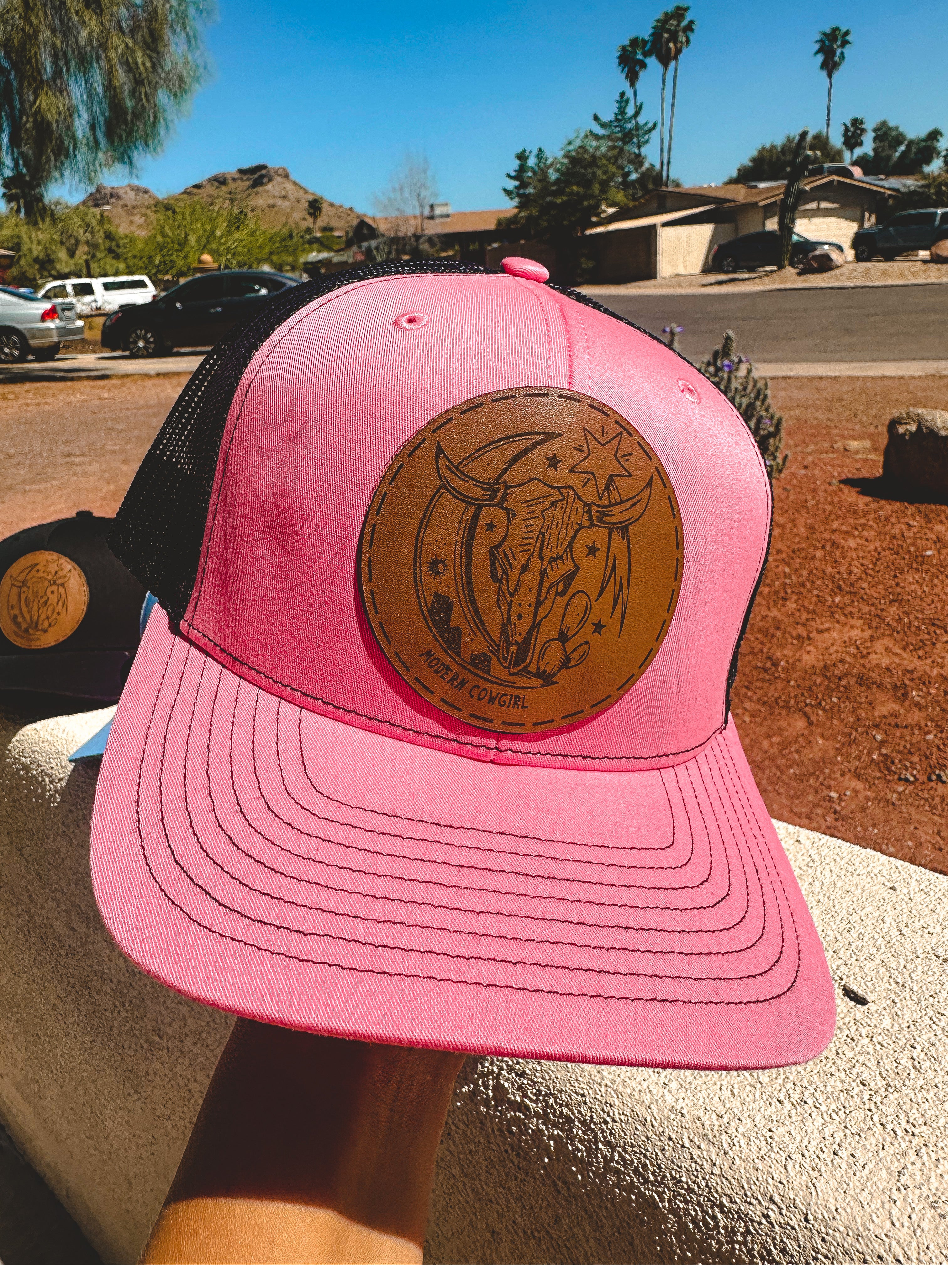 Desert Night Leather Patch Hat